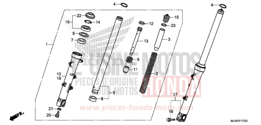 FRONT FORK CBR500RAJ de 2018